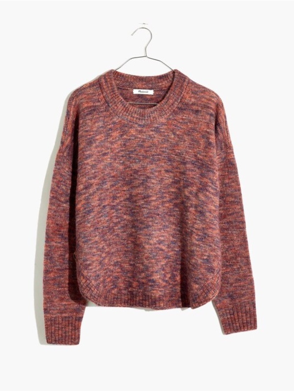 Madewell Space-Dyed Birchmont Side-Button Pullover Sweater Size XS - Sangria